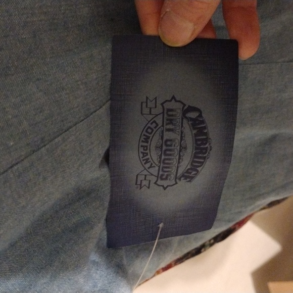 VTG Cambridge Dry Goods Denim Floral Vest Sz 14 Boho Country Western NWT Cinch - Picture 5 of 8